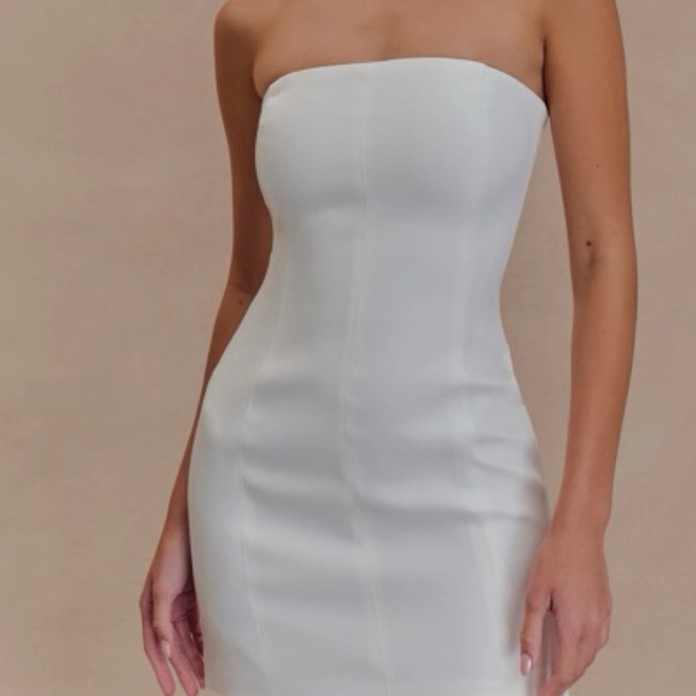 Cream MESHKI Maci Dress